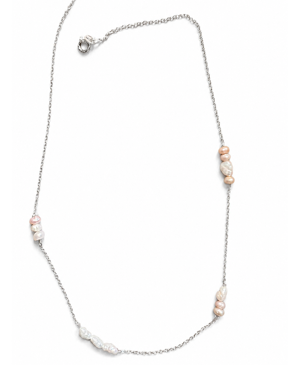Essence No. 03 SOUL Halskette aus Sterling Silber mit echten Süßwasserperlen.