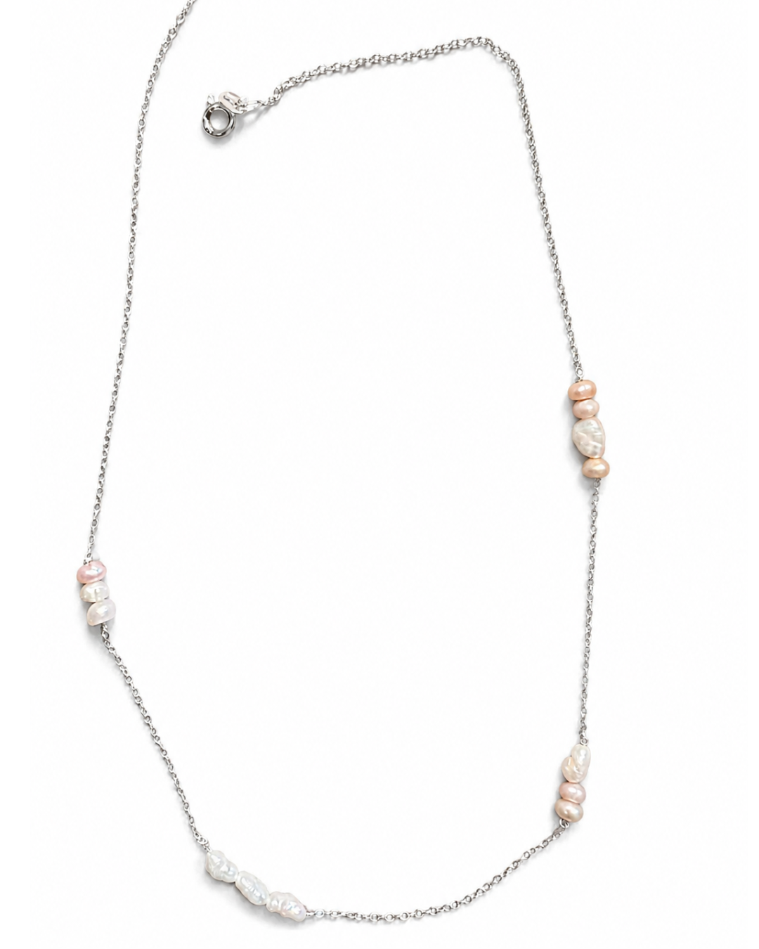 Essence No. 03 SOUL Halskette aus Sterling Silber mit echten Süßwasserperlen.